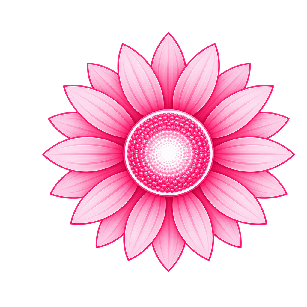 Pink Life sunflower emblem